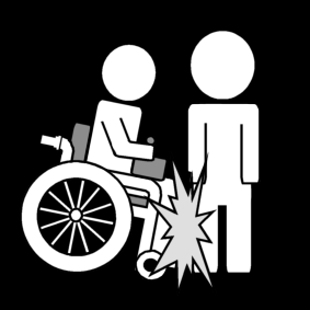 fauteuil roulant electrique: collision